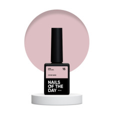 NAILSOFTHEDAY Cover base NEW 15 - kryjąca naturalna baza hybrydowa, 10 ml